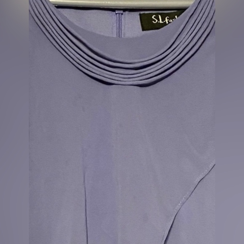 Lavender purple tiered layers formal dress - Picture 5 of 9